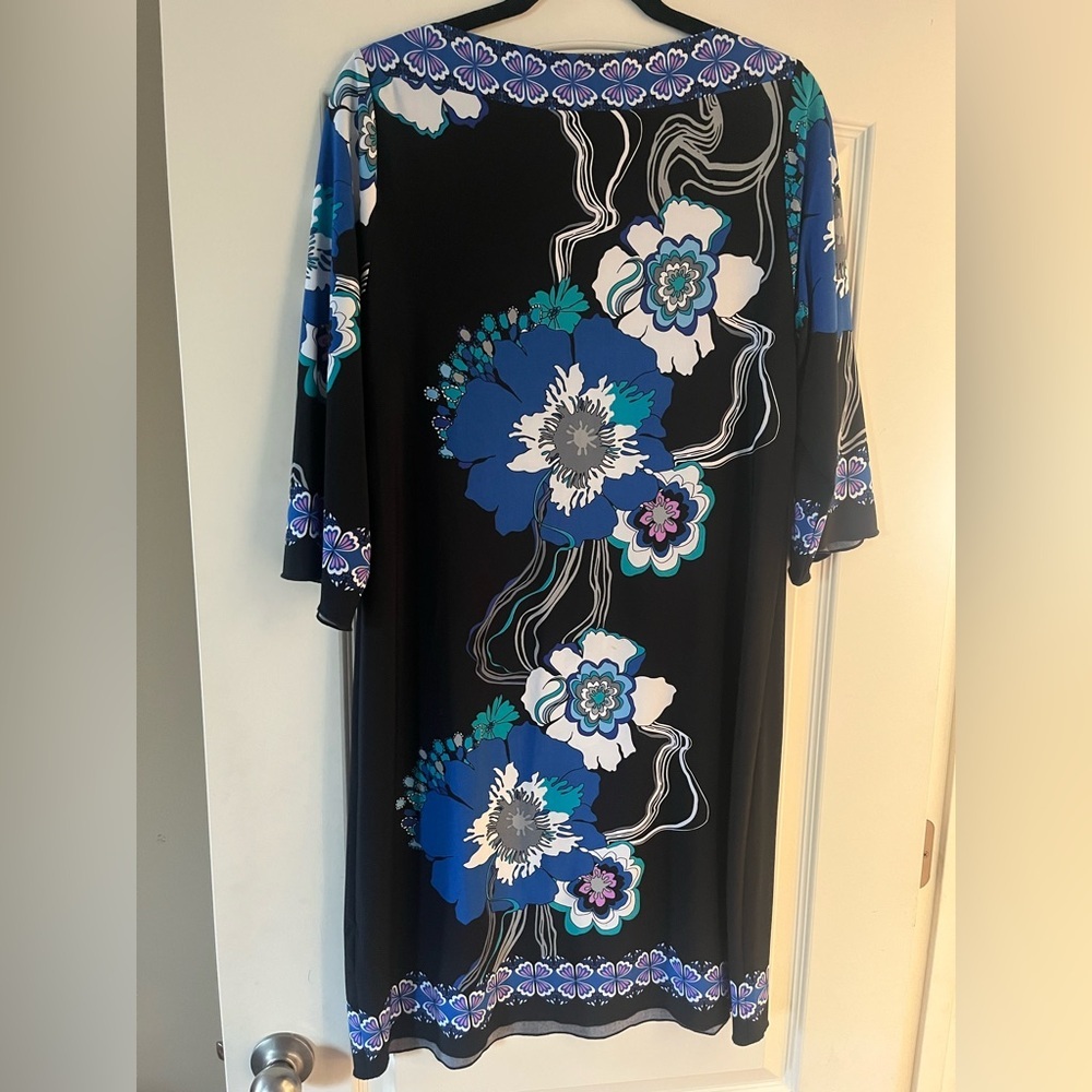 Mercer & Madison Multi Color Vibrant Floral Polyester Spandex Dress Women’s 14 - Picture 3 of 14